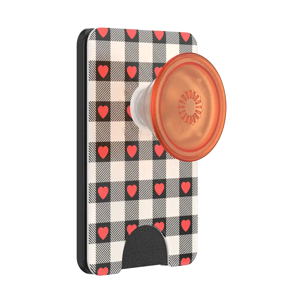 Blush Gingham — MagSafe PopWallet+