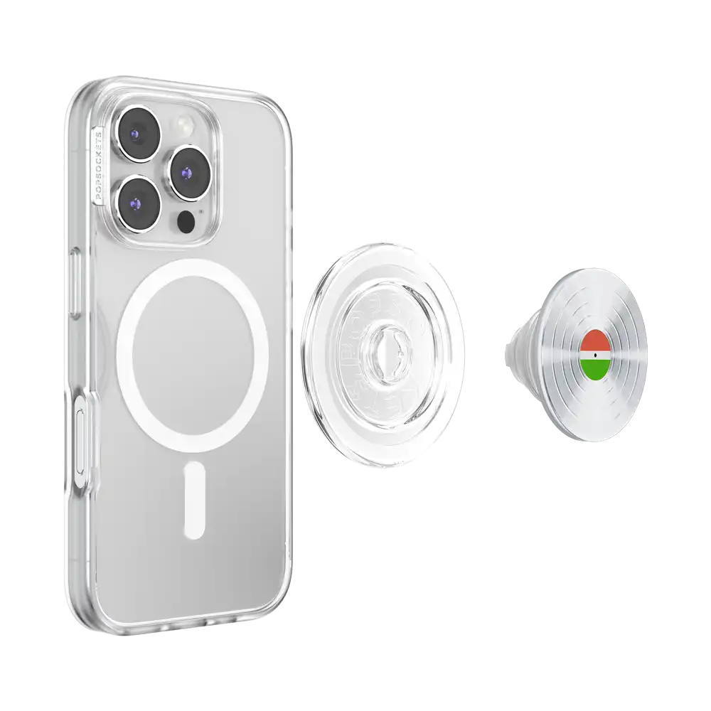 Backspin Aluminum 45rpm Silver — MagSafe PopGrip