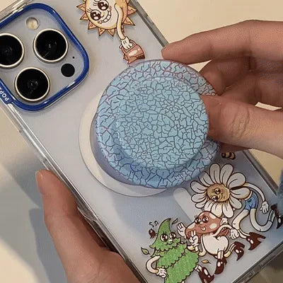 Crackle Reef Printed Sugar Plum — MagSafe PopGrip