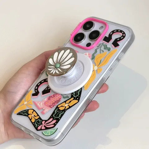 Enamel Desert Gem Bloom — MagSafe PopGrip