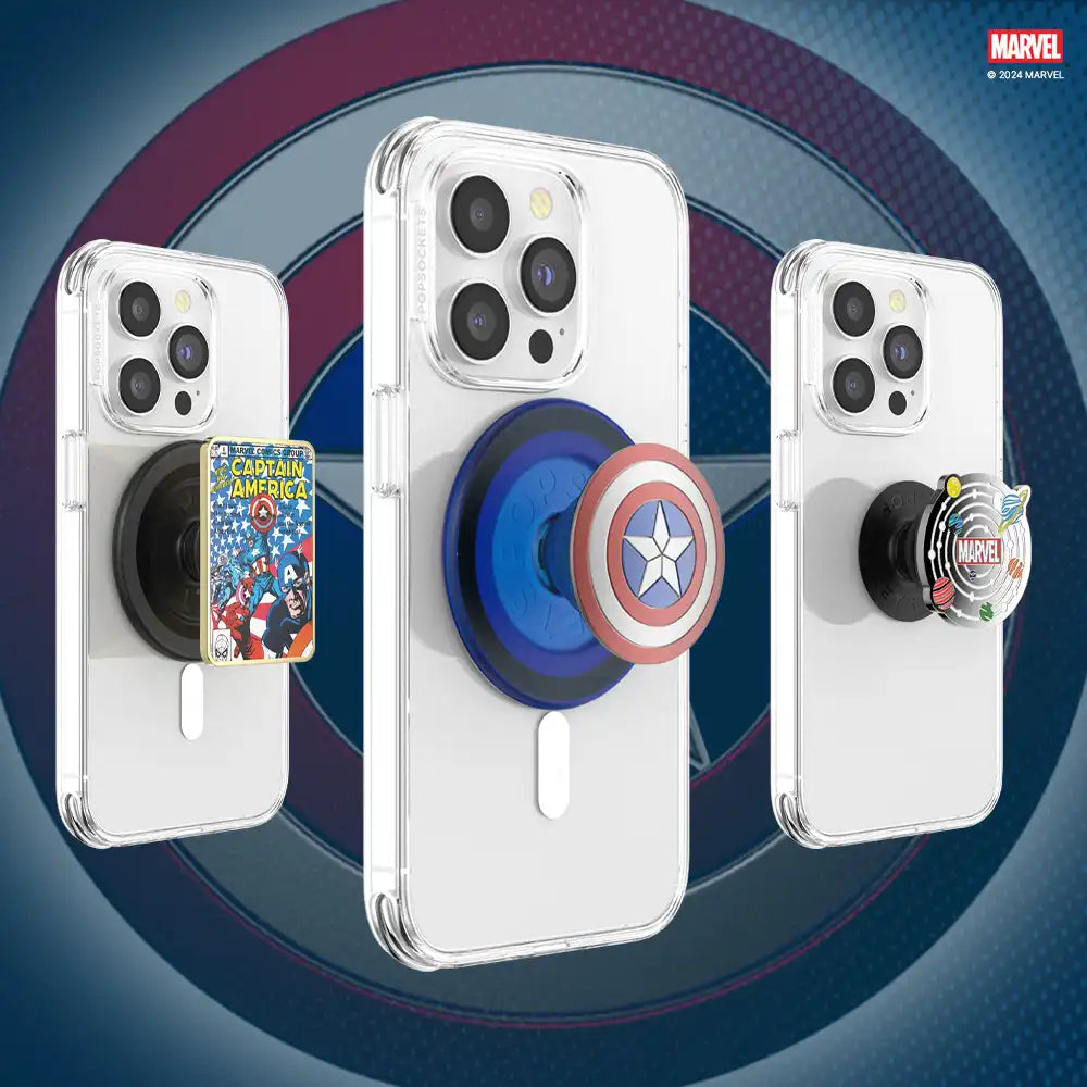 Enamel Captain America — MagSafe PopGrip