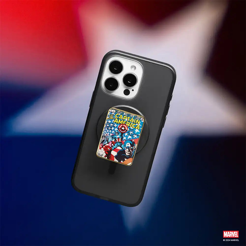 Enamel Captain America Comic Book — MagSafe PopGrip