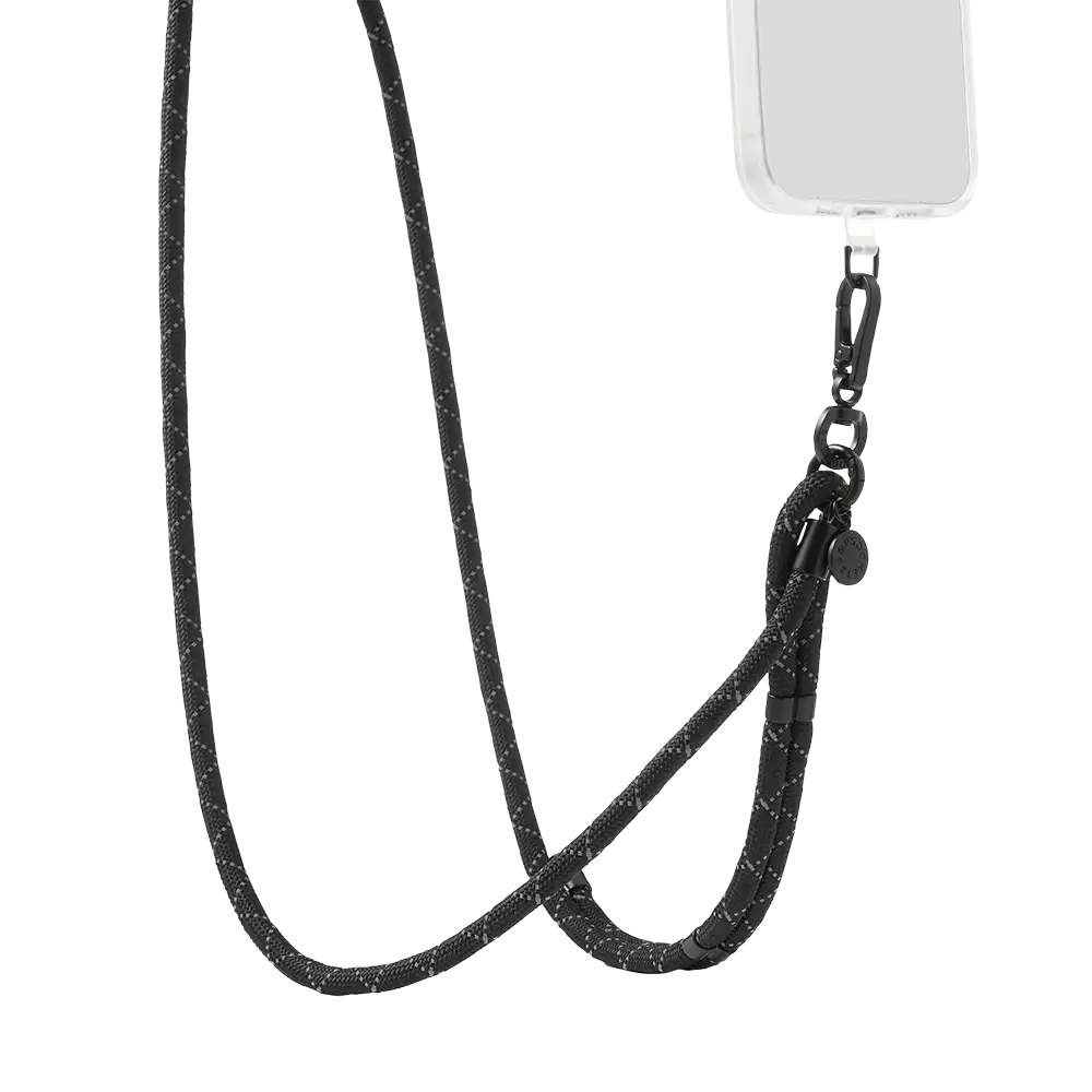 Paracord Black — Phone Strap