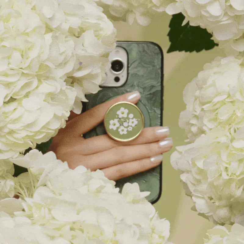 Enamel Floral Relief — MagSafe PopGrip