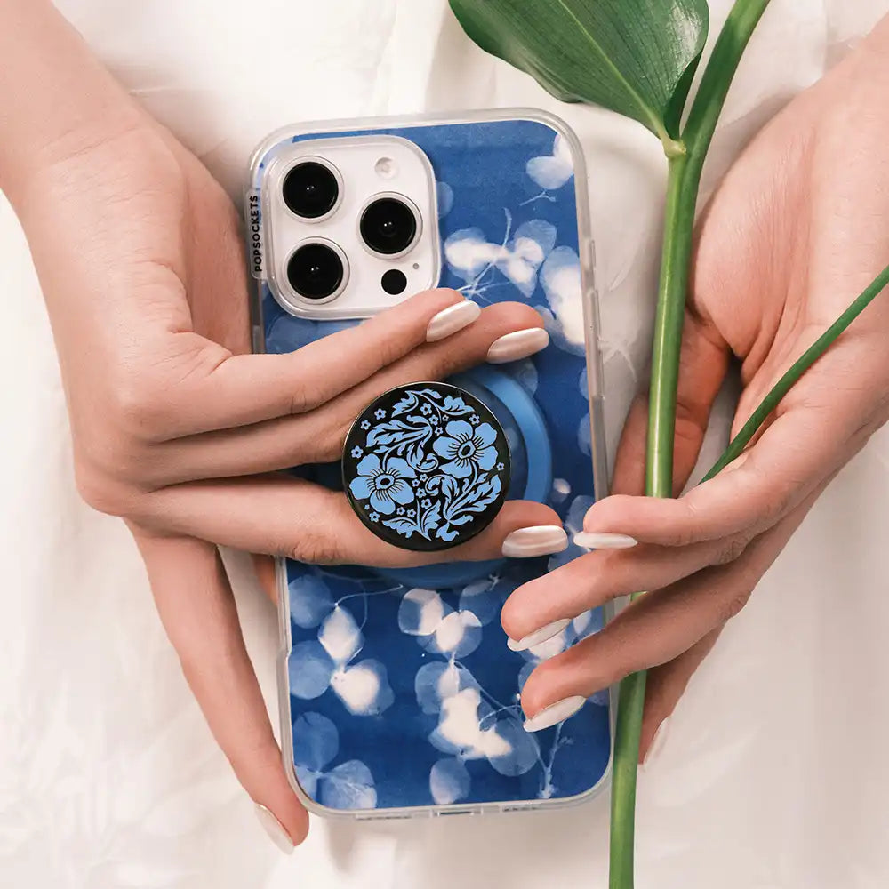 Enamel Lace Blue Vermeer — MagSafe PopGrip
