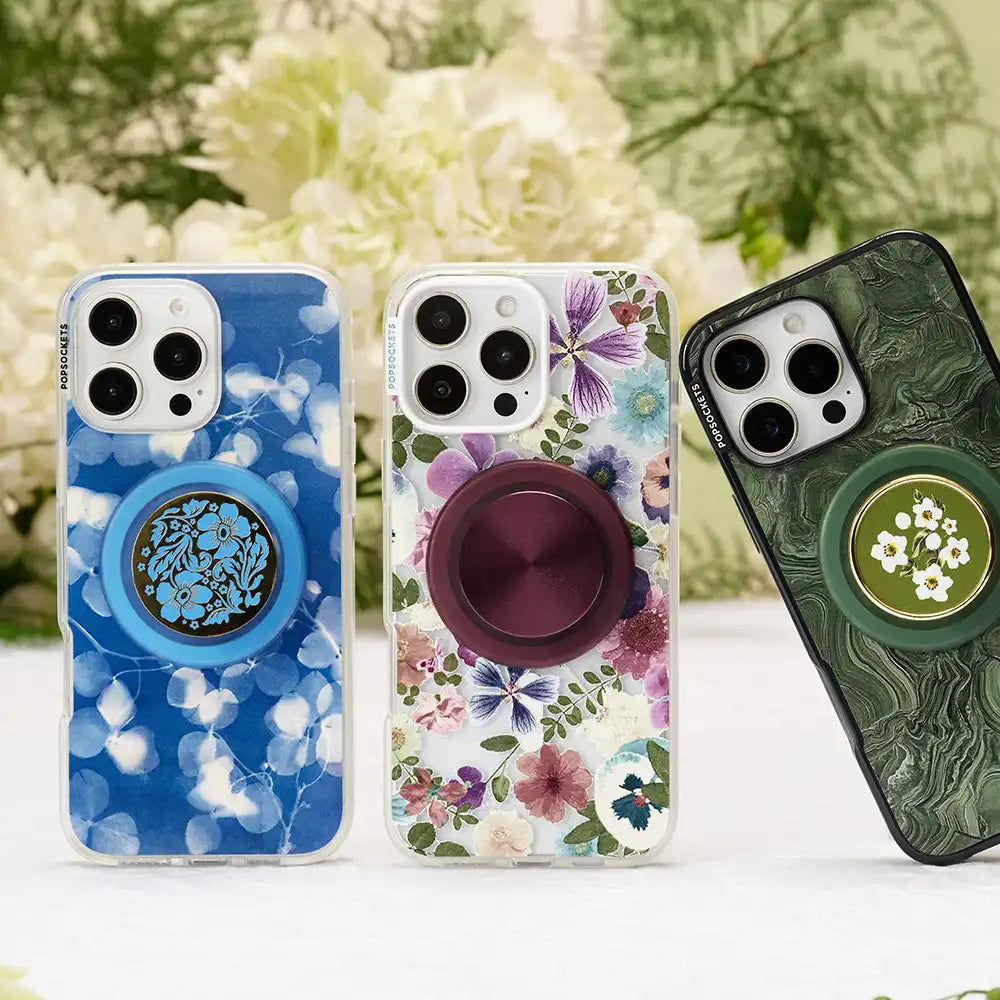 Enamel Floral Relief — MagSafe PopGrip