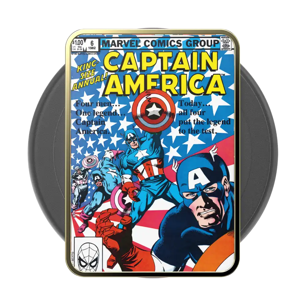 Enamel Captain America Comic Book — MagSafe PopGrip