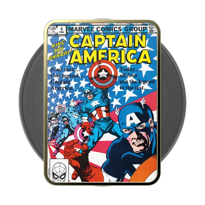 Enamel Captain America Comic Book — MagSafe PopGrip