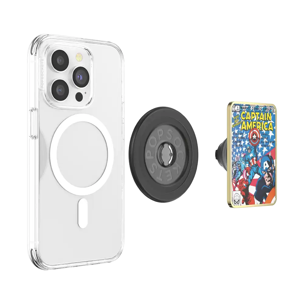 Enamel Captain America Comic Book — MagSafe PopGrip
