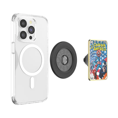 Enamel Captain America Comic Book — MagSafe PopGrip
