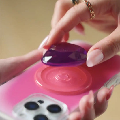 Crystal Heart Lavender — MagSafe PopGrip