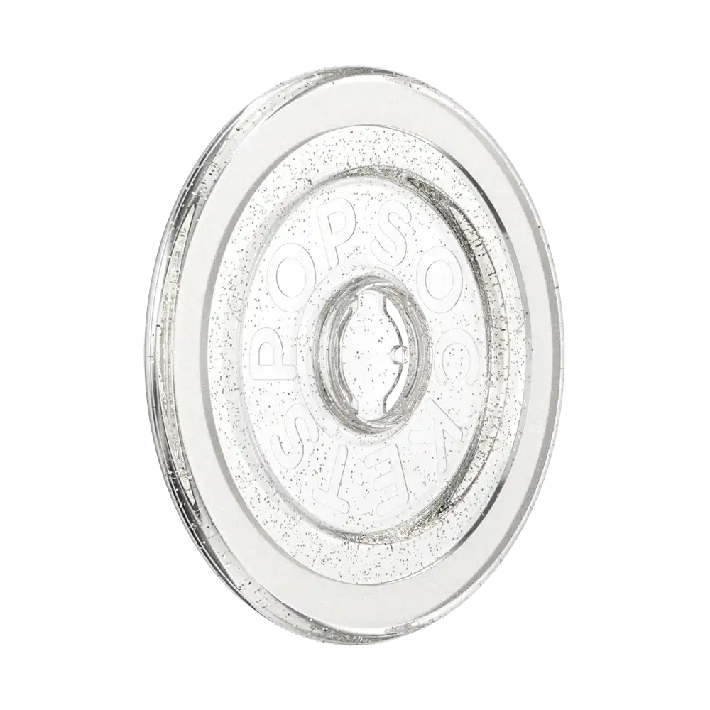 Clear Glitter Silver — MagSafe Round Base