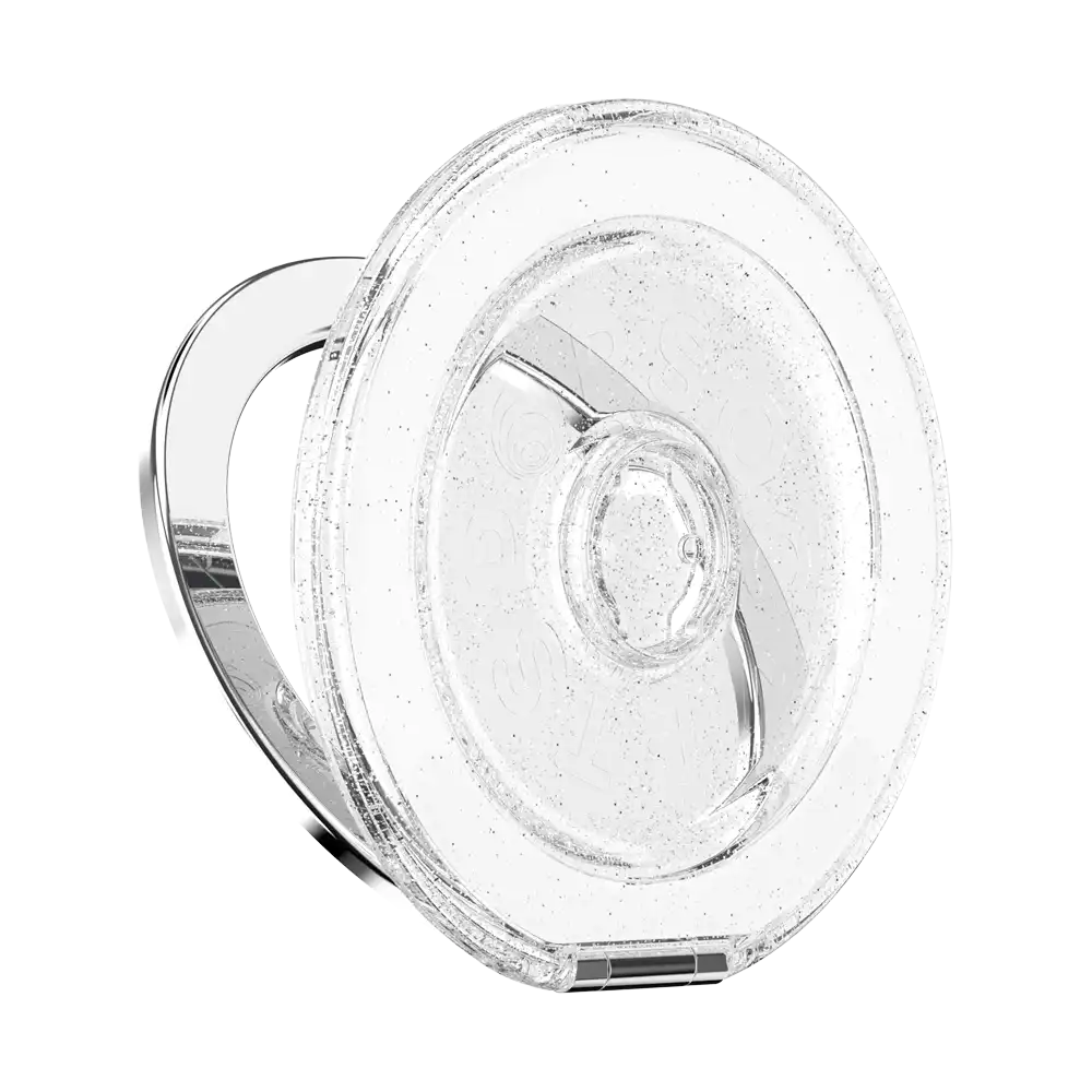 Clear Glitter — MagSafe Kick-Out Grip & Stand