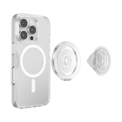 Clear Glitter — MagSafe Kick-Out Grip & Stand