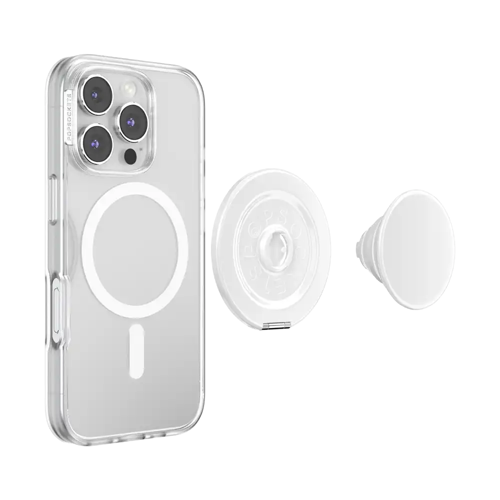 Glossy White — MagSafe Kick-Out Grip & Stand
