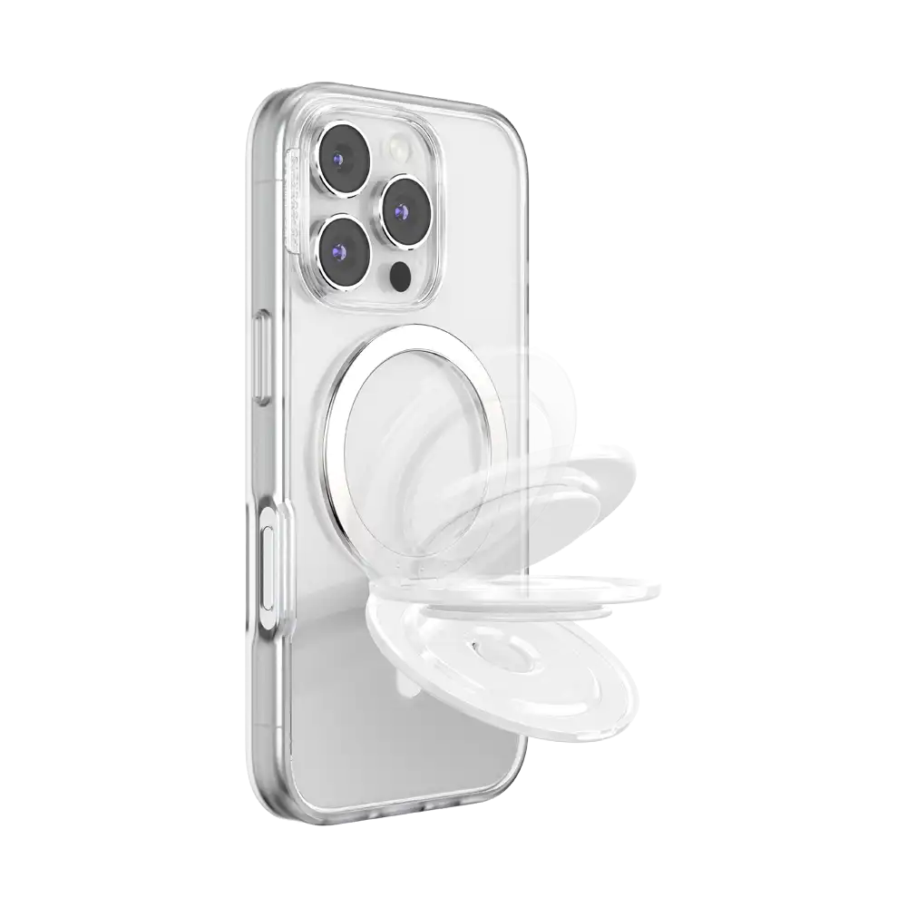 Glossy White — MagSafe Kick-Out Grip & Stand