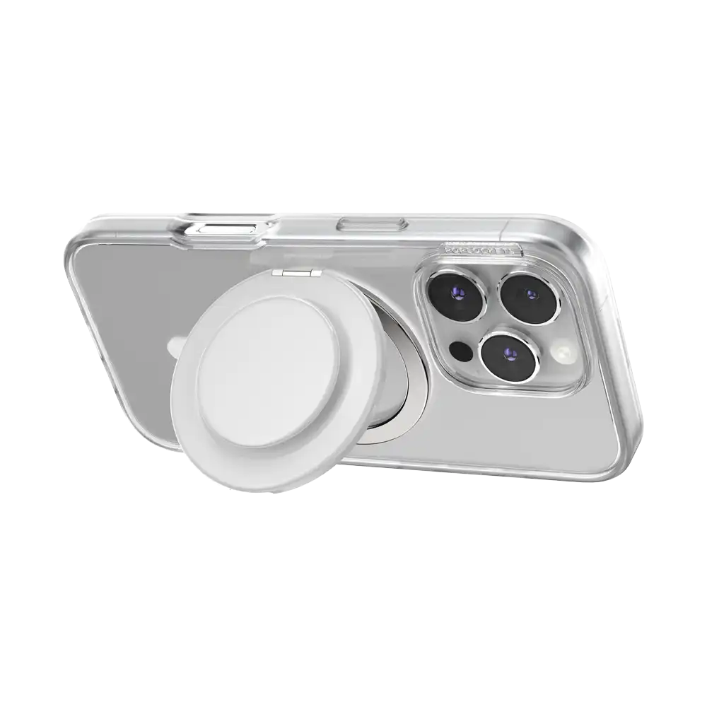 Glossy White — MagSafe Kick-Out Grip & Stand