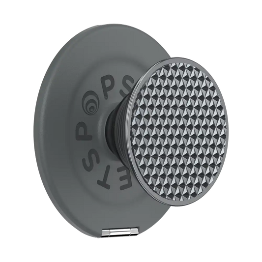 Aluminum Knurl Gunmetal — MagSafe Kick-Out Grip & Stand