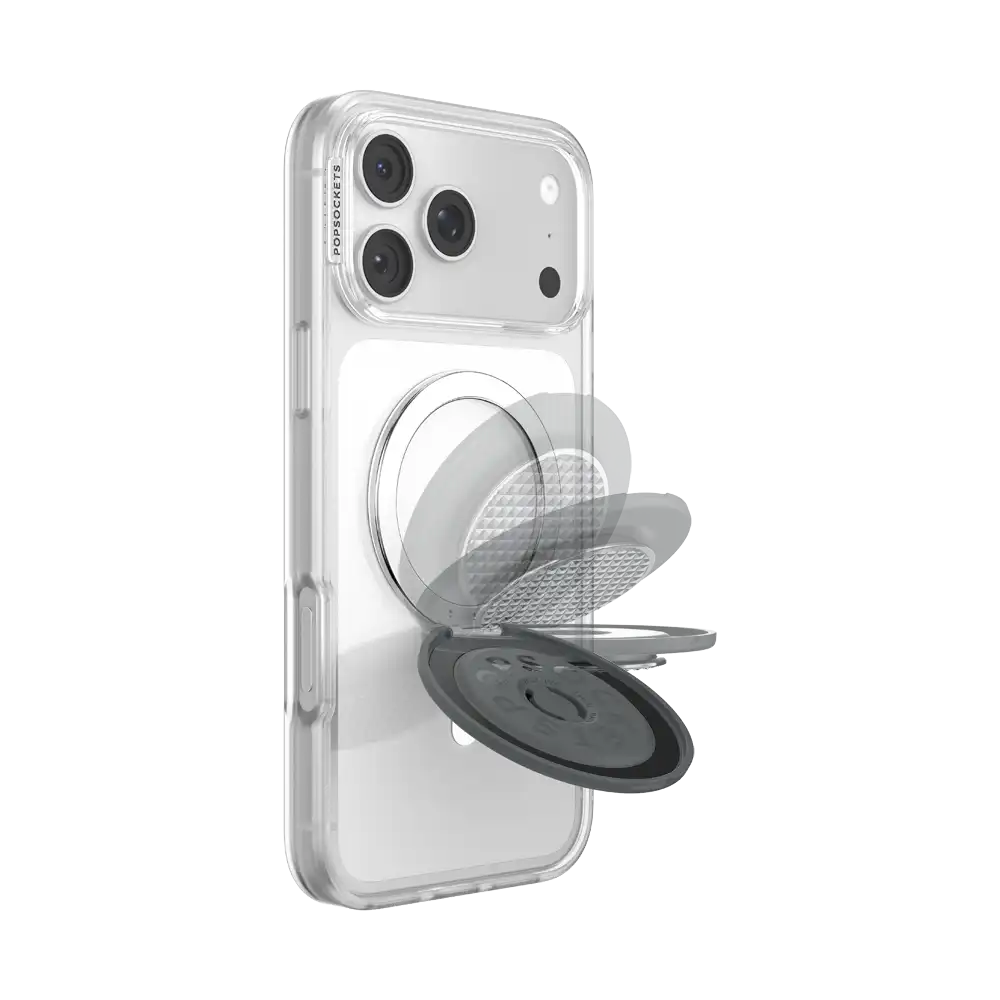 Aluminum Knurl Gunmetal — MagSafe Kick-Out Grip & Stand