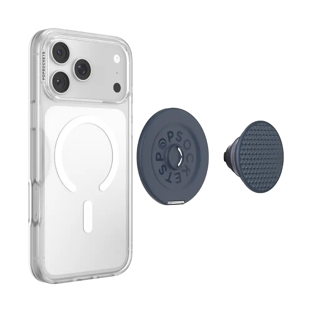 Aluminum Knurl Navy — MagSafe Kick-Out Grip & Stand