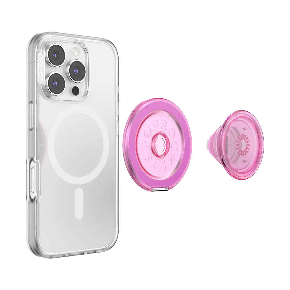 Translucent Baby Pink — MagSafe Kick-Out Grip & Stand