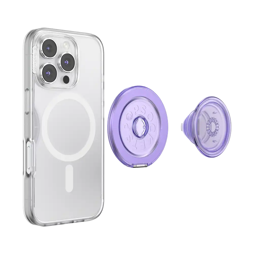 Translucent Dusty Purple — MagSafe Kick-Out Grip & Stand