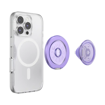 Translucent Dusty Purple — MagSafe Kick-Out Grip & Stand