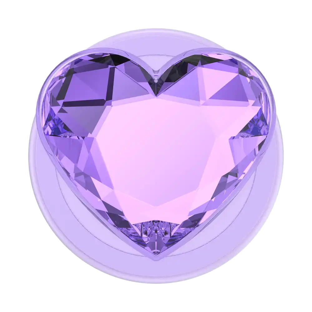 Crystal Heart Lavender — MagSafe PopGrip