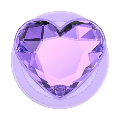 Crystal Heart Lavender — MagSafe PopGrip