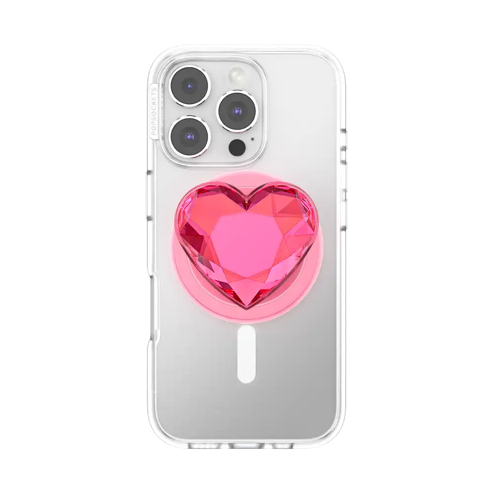 Crystal Heart Frost — MagSafe PopGrip