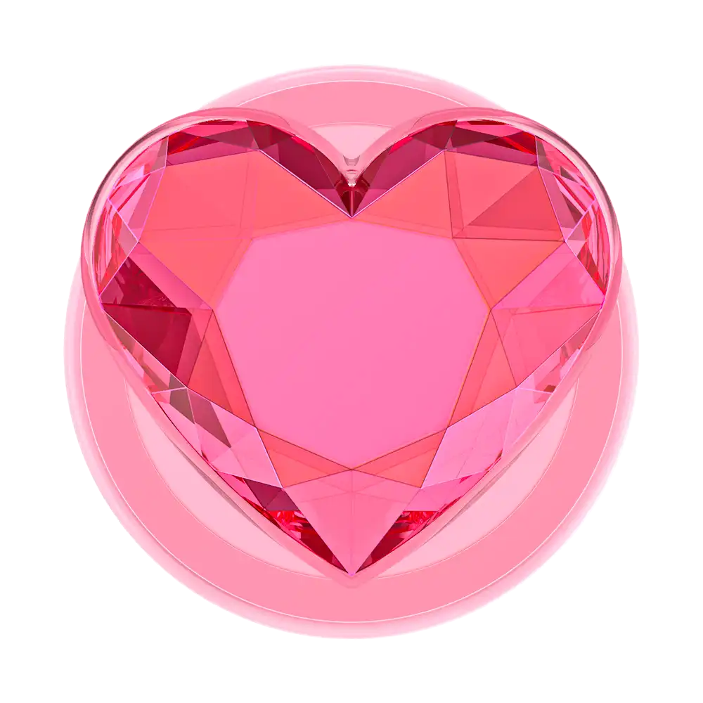 Crystal Heart Frost — MagSafe PopGrip