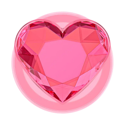 Crystal Heart Frost — MagSafe PopGrip