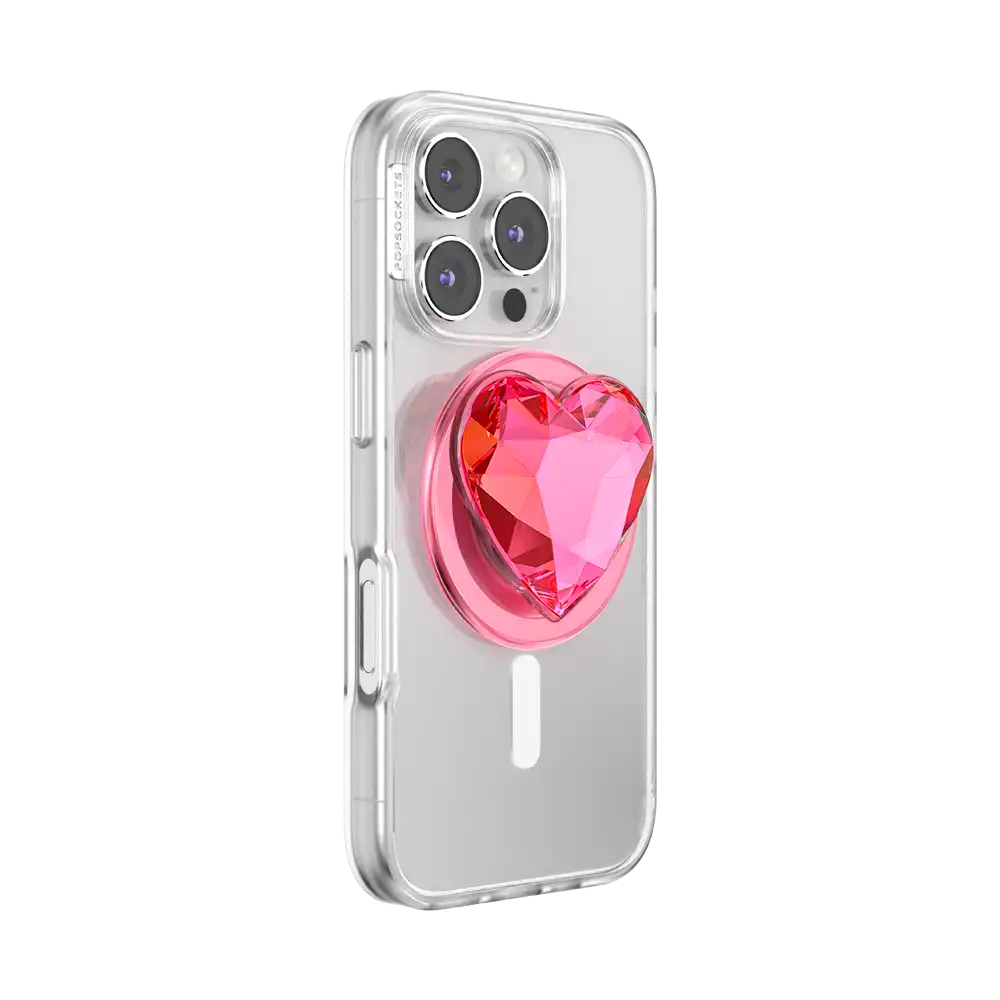 Crystal Heart Frost — MagSafe PopGrip