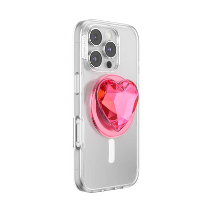 Crystal Heart Frost — MagSafe PopGrip