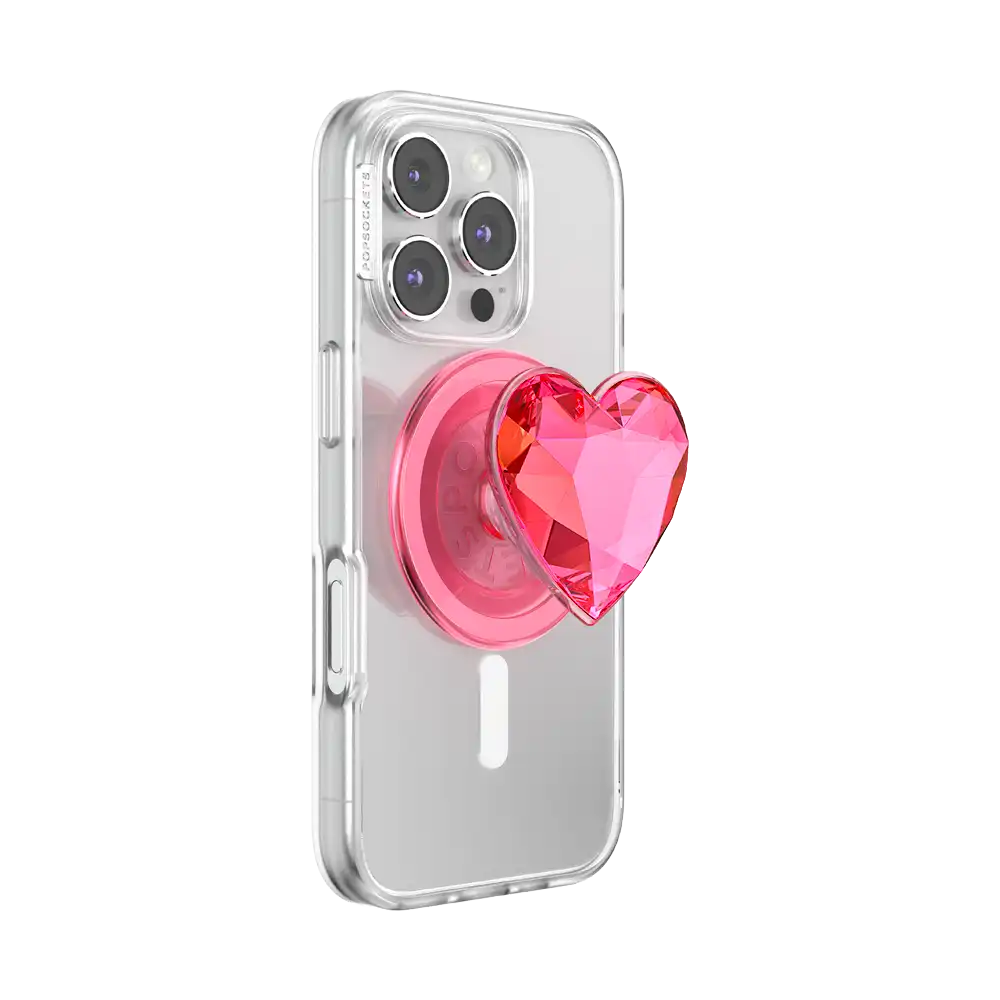Crystal Heart Frost — MagSafe PopGrip