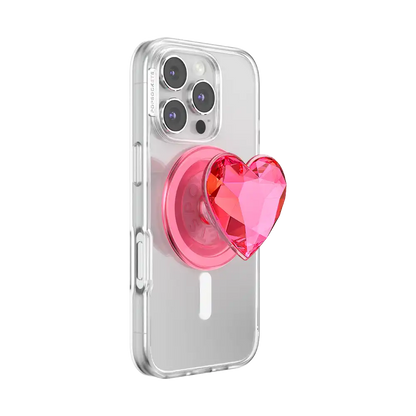Crystal Heart Frost — MagSafe PopGrip