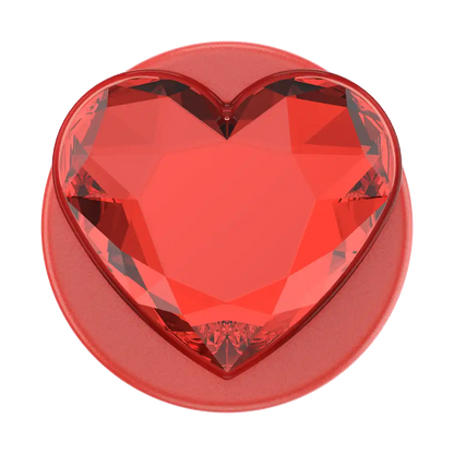 Crystal Heart Rosso — MagSafe PopGrip