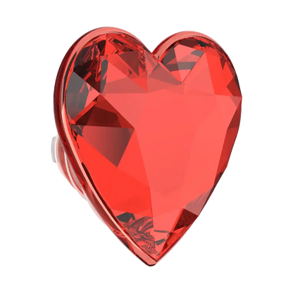 Crystal Heart Rosso — MagSafe PopGrip