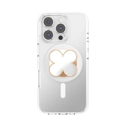 Enamel Clover Rose Gold — MagSafe PopGrip
