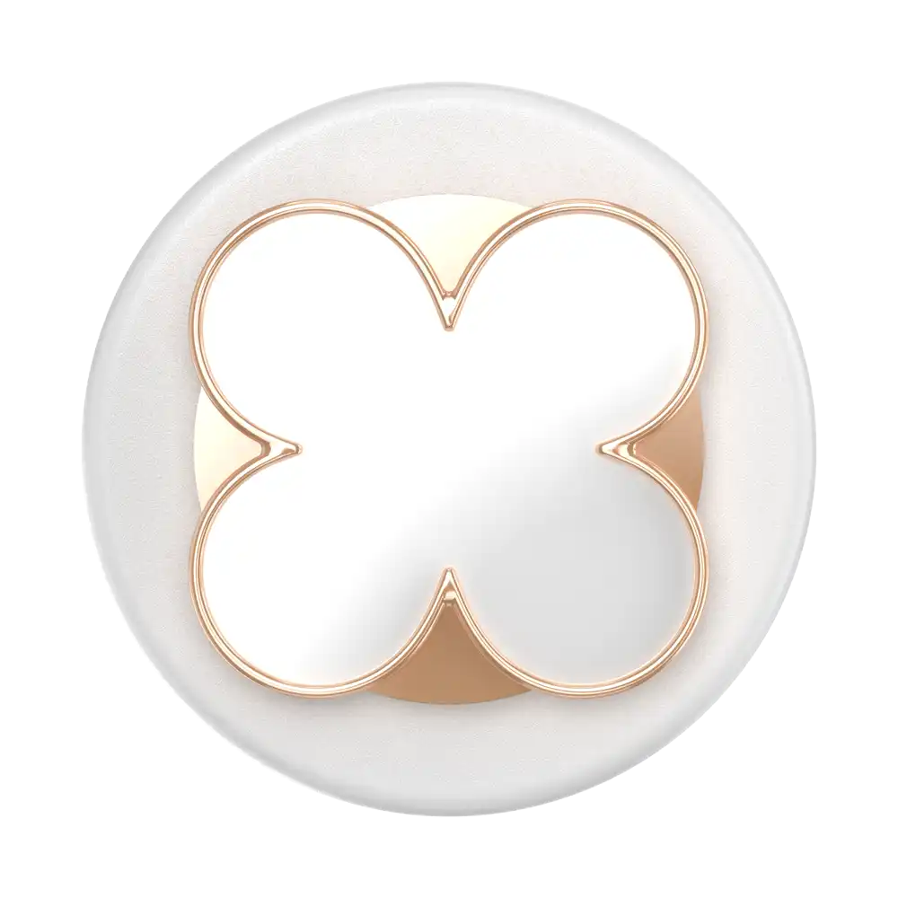 Enamel Clover Rose Gold — MagSafe PopGrip