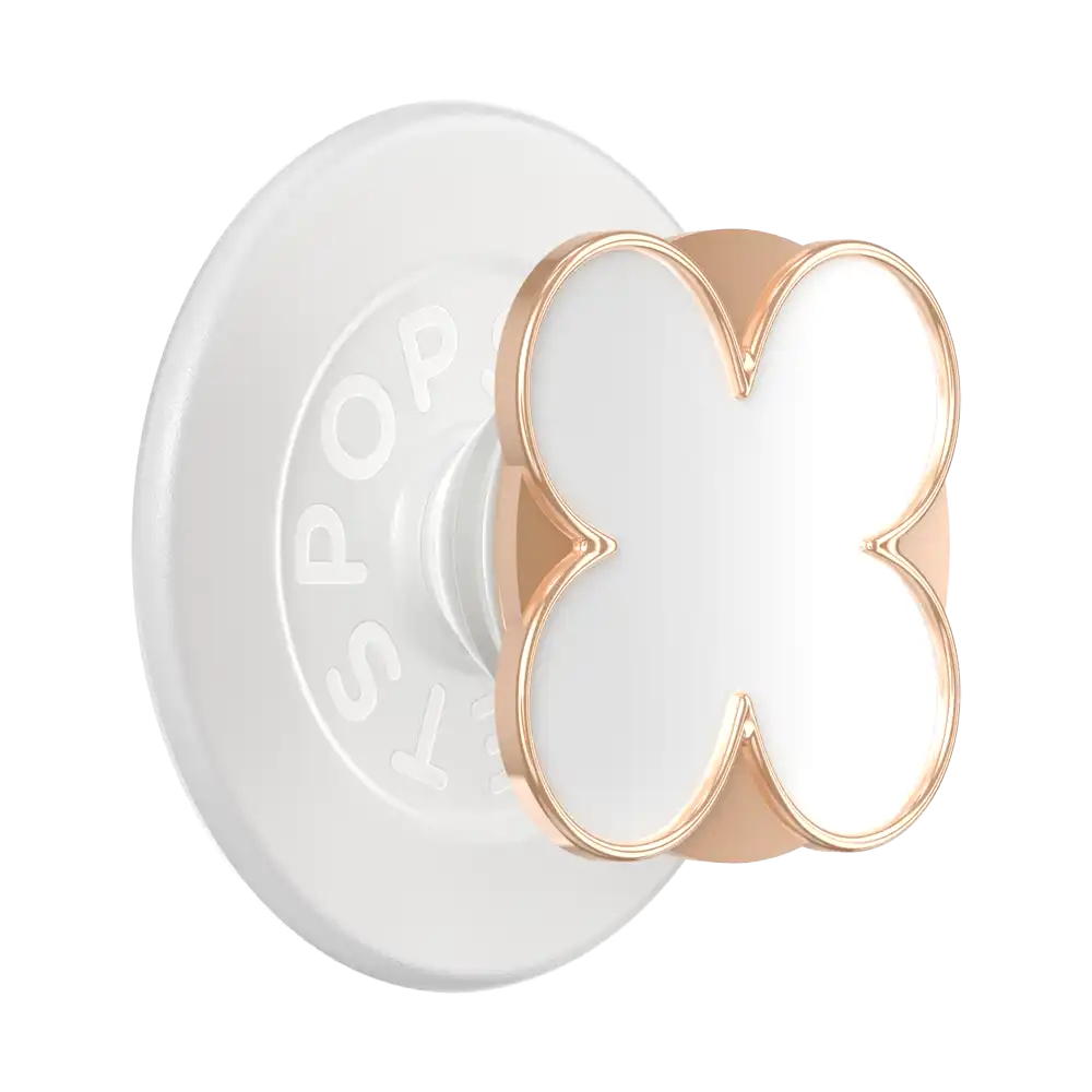 Enamel Clover Rose Gold — MagSafe PopGrip