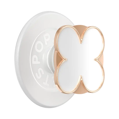 Enamel Clover Rose Gold — MagSafe PopGrip