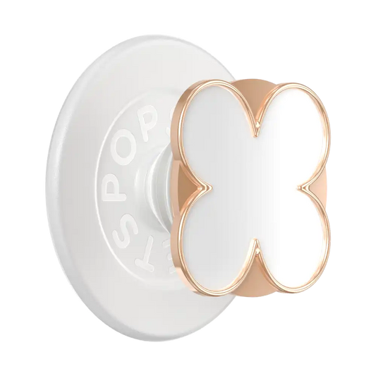 Enamel Clover Rose Gold — MagSafe PopGrip