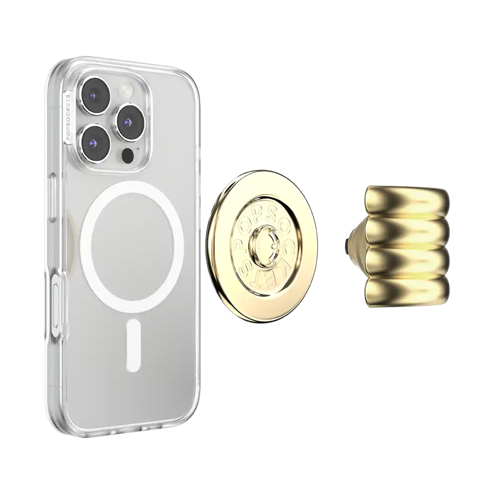 Enamel Puffy Stack Gold — MagSafe PopGrip