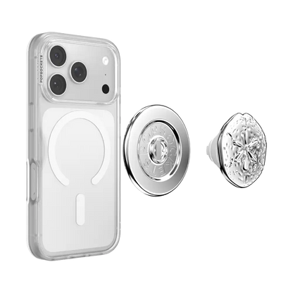 Enamel Silver Dollar — MagSafe PopGrip