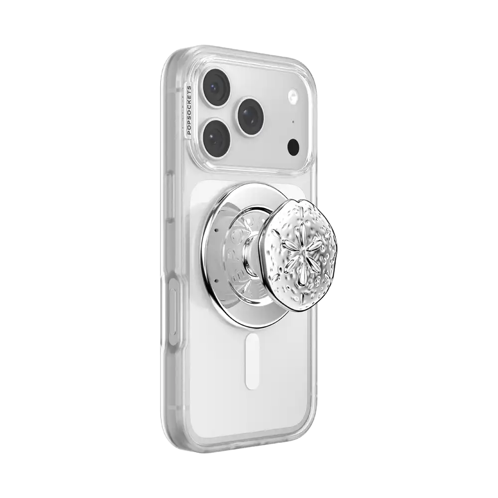 Enamel Silver Dollar — MagSafe PopGrip
