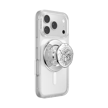 Enamel Silver Dollar — MagSafe PopGrip
