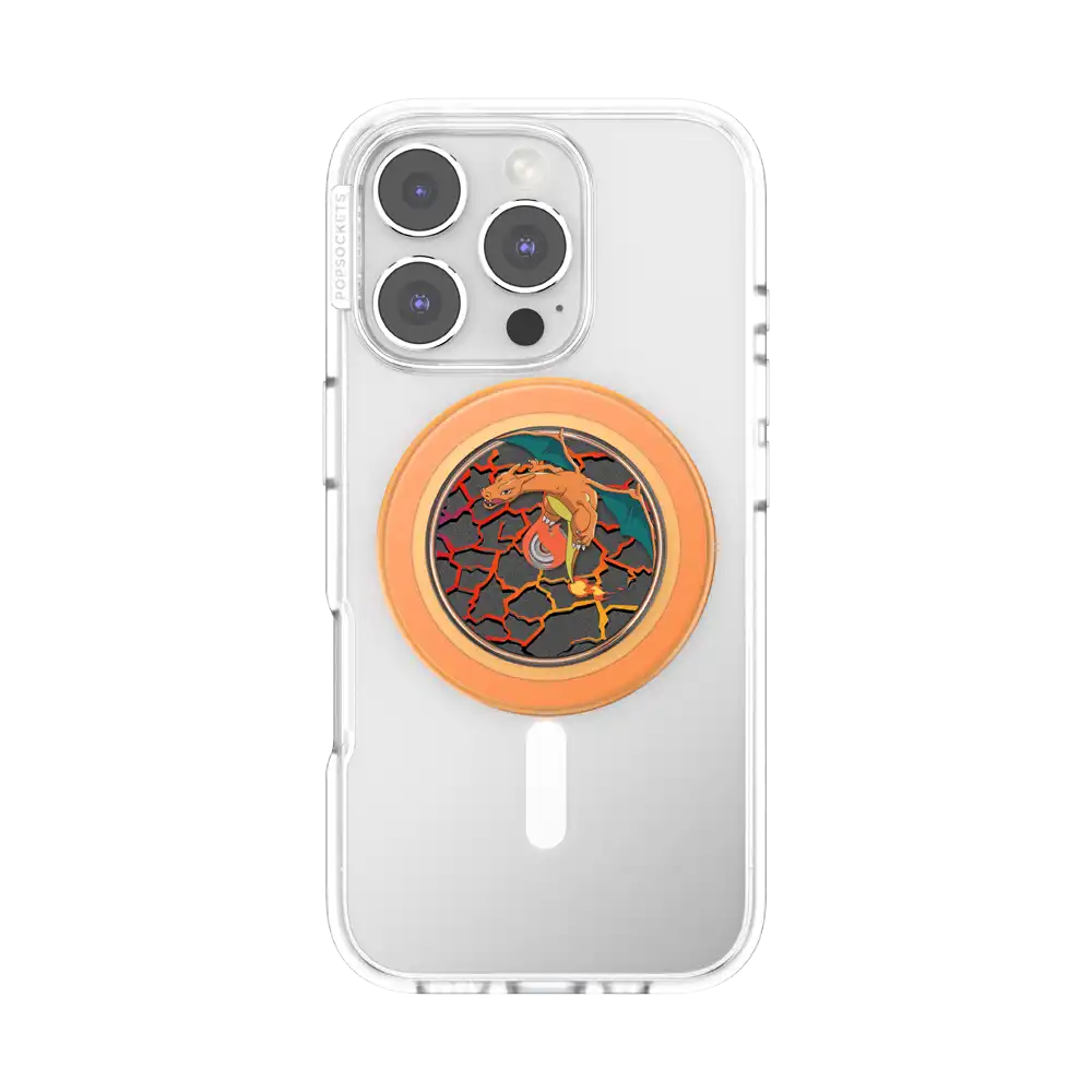 Backspin Charizard in Flight — MagSafe PopGrip