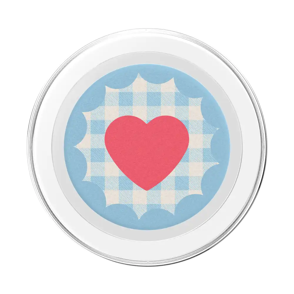 Gingham Heart — MagSafe PopGrip