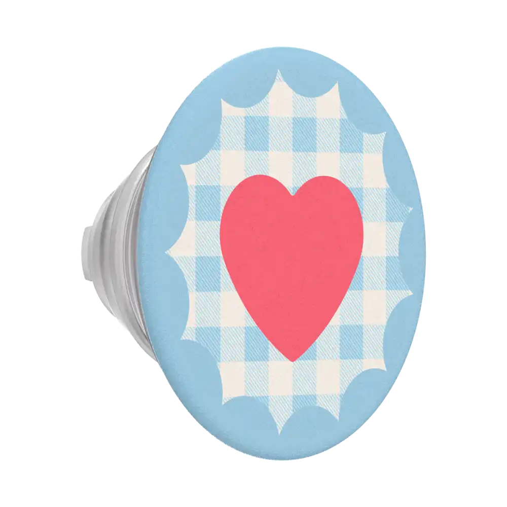 Gingham Heart — MagSafe PopGrip